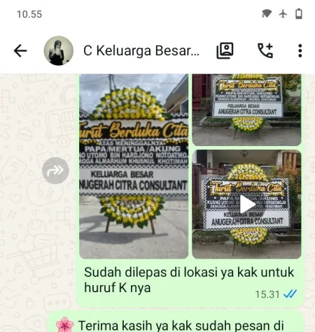 Pengiriman Papan Bunga Duka Jelupang